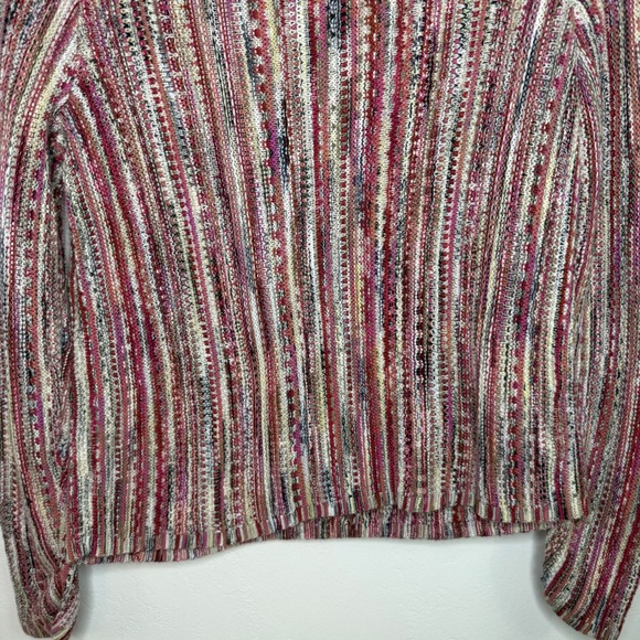 NIC+ZOE Mindfully Made Cotton Knit Sweater Size S Pink Boho Soft Academia Artsy - Picture 8 of 12